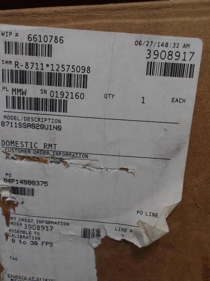 ROSEMOUNT 8711 MAGNETIC FLOW TUBE 2" LINED, #829134G NIB