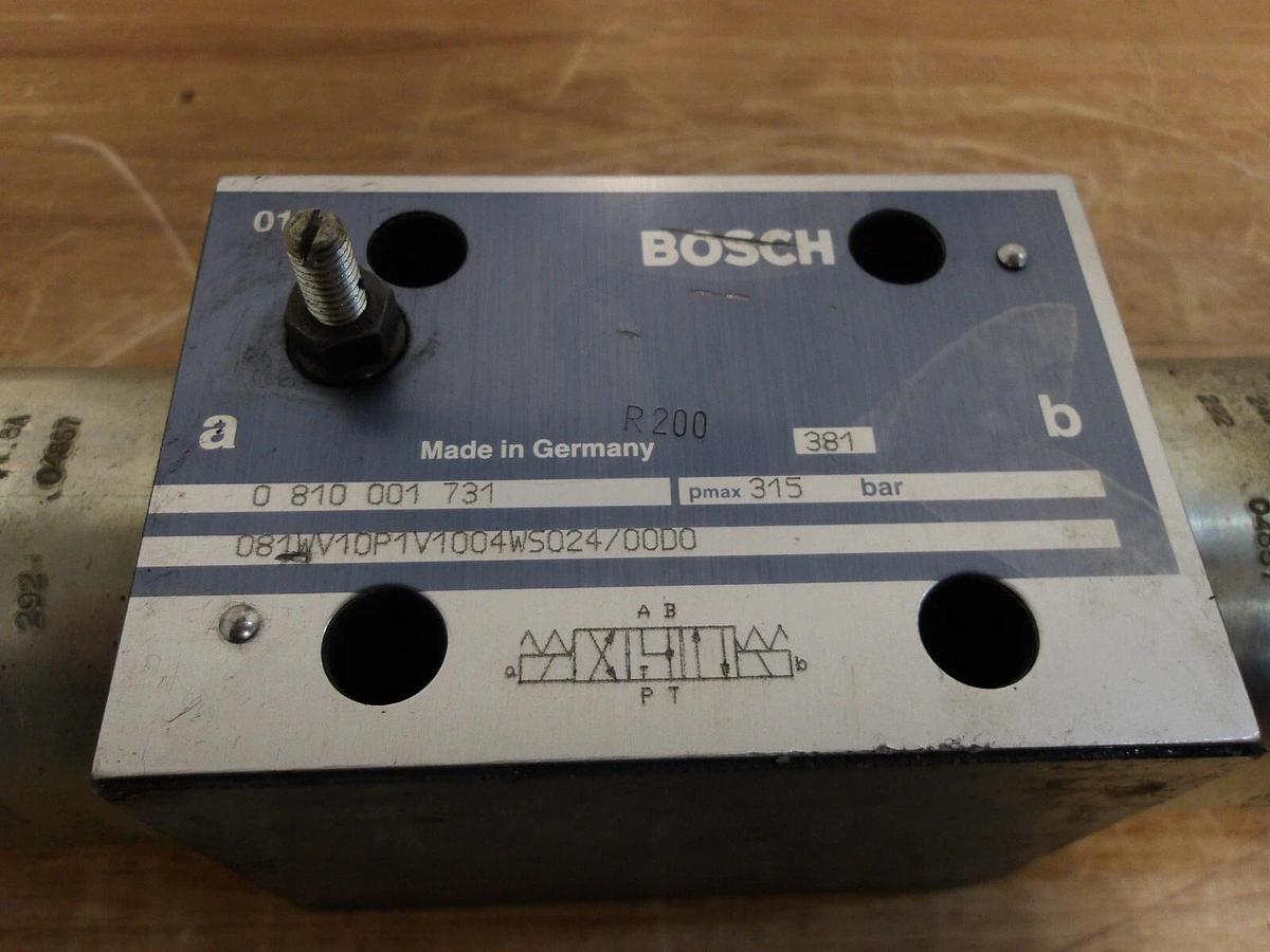 Used BOSCH 081WV10P1V1004W5024/0000 HYDRAULIC SOLENOID VALVE, #361130G NEW