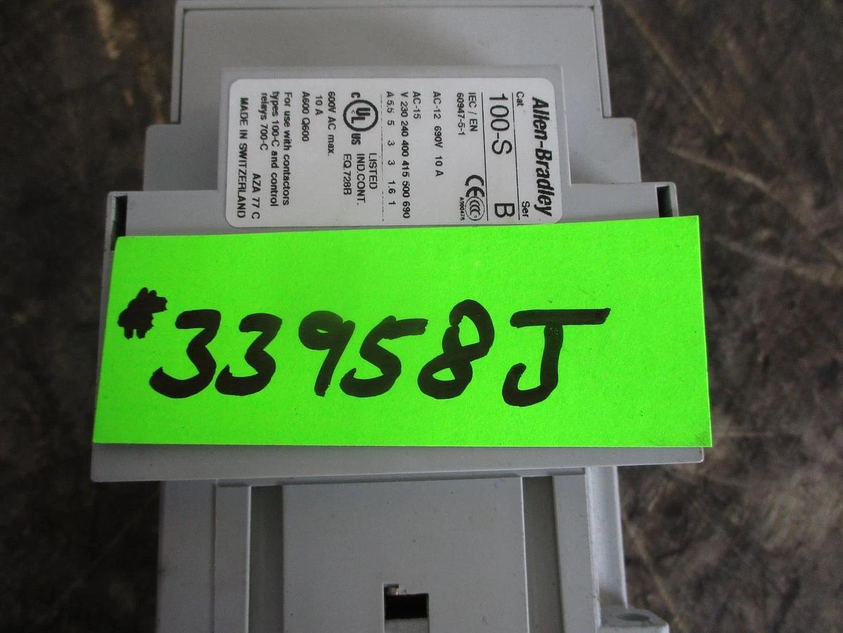 Used ALLEN BRADLEY C37 CONTACTOR 100-C37*00, #33958J USED