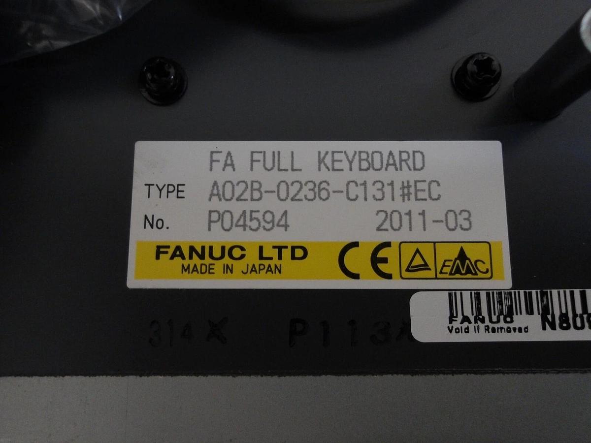 Used FANUC FA FULL KEYBOARD A02B-0236-C131 EC, #311330G NEW
