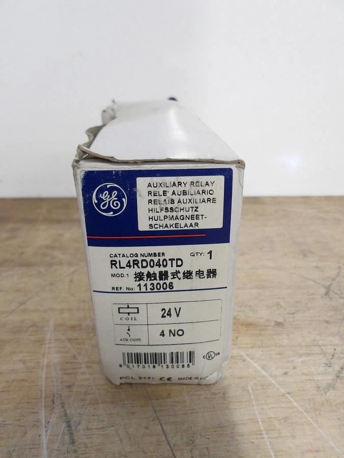 GE RL4RD040TD AUXILIARY RELAY, #521205G NIB