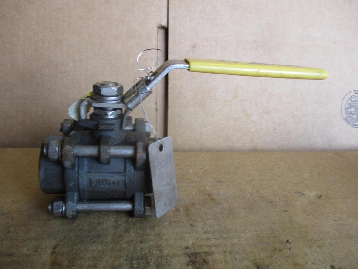 Used SHARPE 1" STEEL BALL VALVE 1000WOG, #416126J NEW
