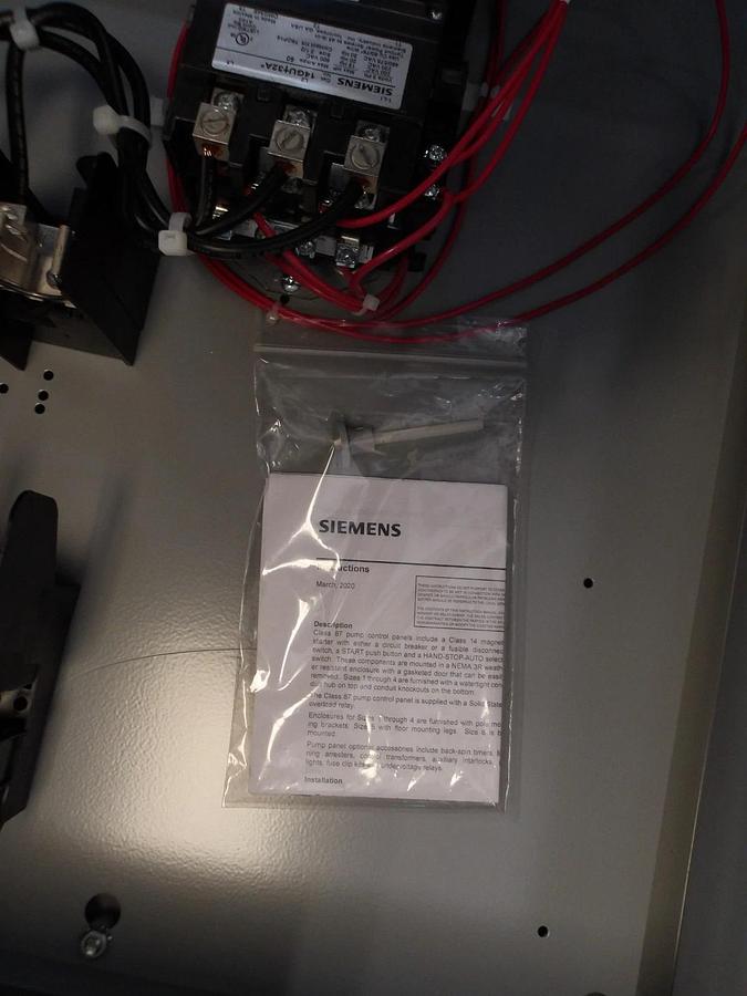 Used SIEMENS 87GUG6FC MOTOR CONTROL W/ STARTER, #1211110G NEW