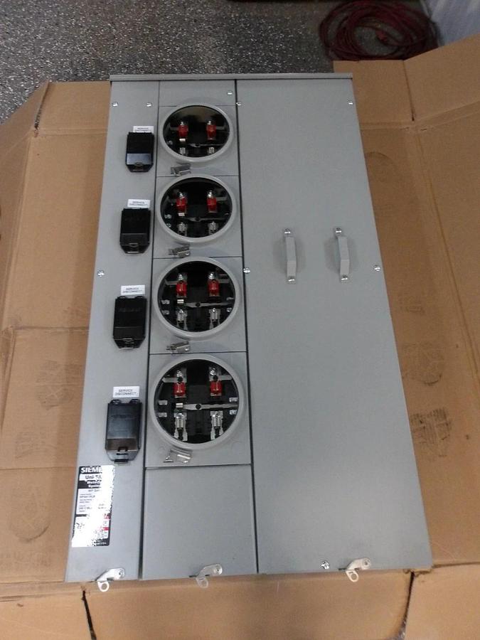 SIEMENS 4 GANG METERING SYSTEM WP441RJB, 240 V, 125 A, #610335G NIB