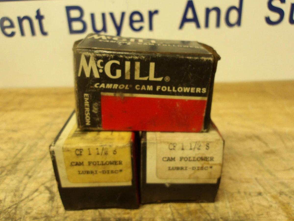 MCGILL CF1-1/2S CAMFOLLWER BEARING (LOT OF 3) #8131157G NIB