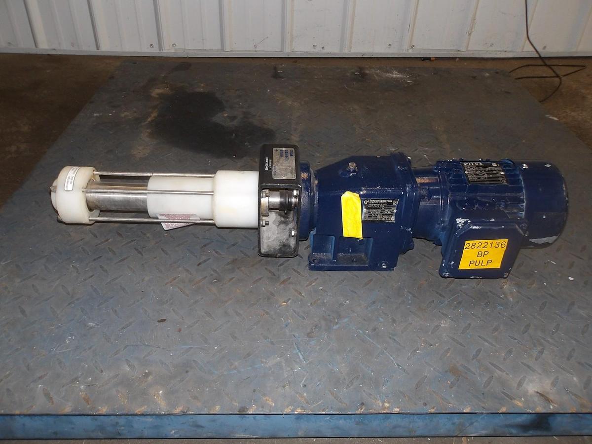 Used SEEPEX 1" X 1/2" PUMP W/ 0.50 HP MOTOR, #108157G NEW