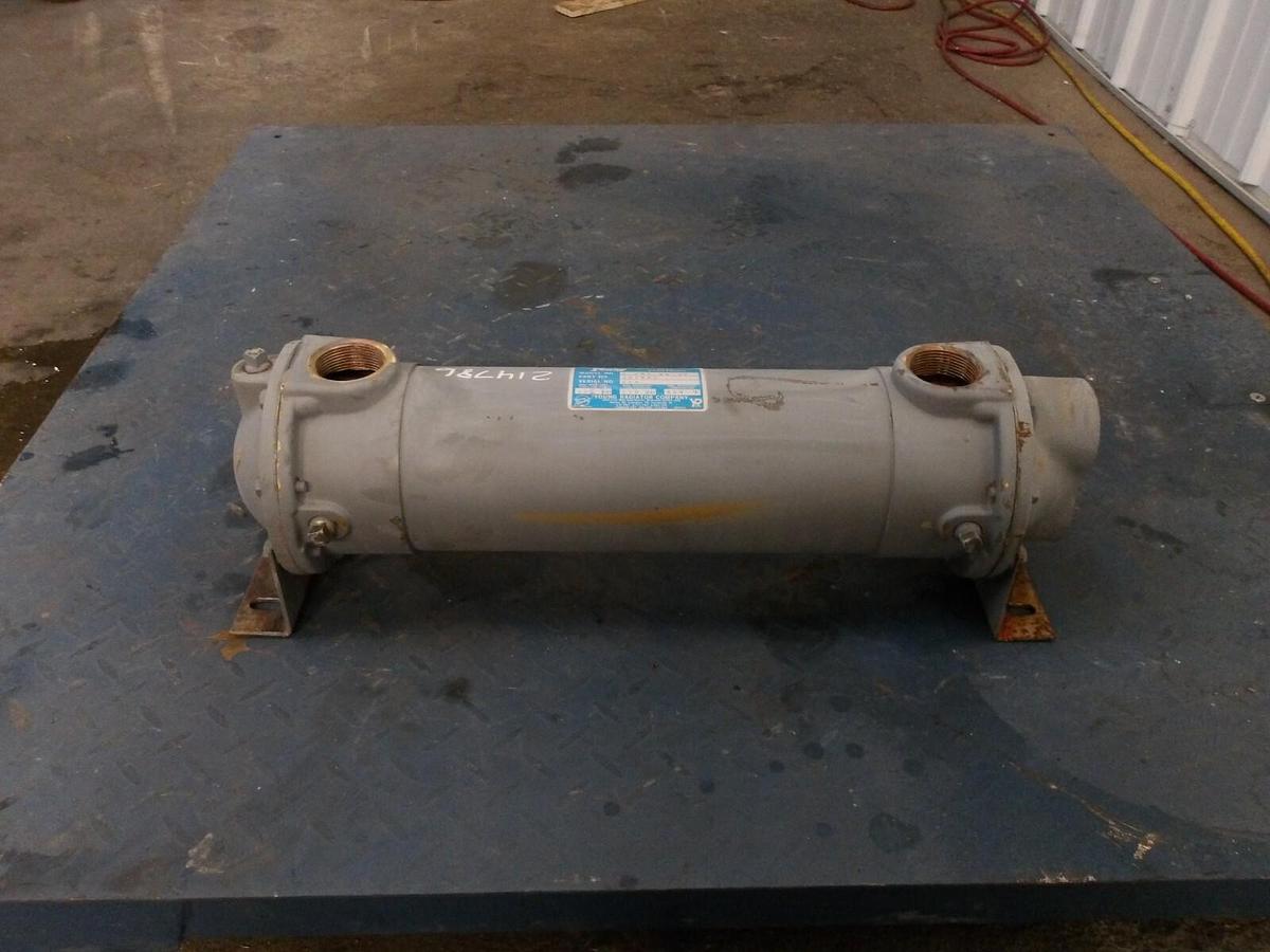 Used YOUNG 1-1/2" X 1-3/4" HEAT EXCHANGER F-502-ER-2P, #51914G NEW