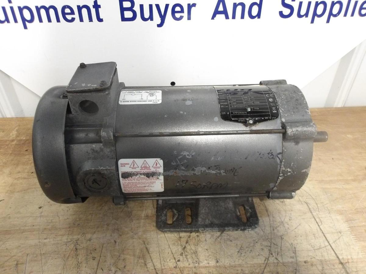 Used BALDOR RELIANCE 1 HP MOTOR, FR 56C, RPM 1750, 180 VDC, #1091015G USED