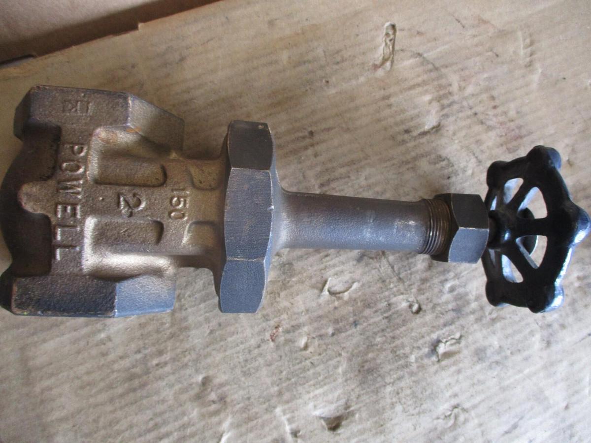Used POWELL 2" BRASS GATE VALVE, #717315J NEW