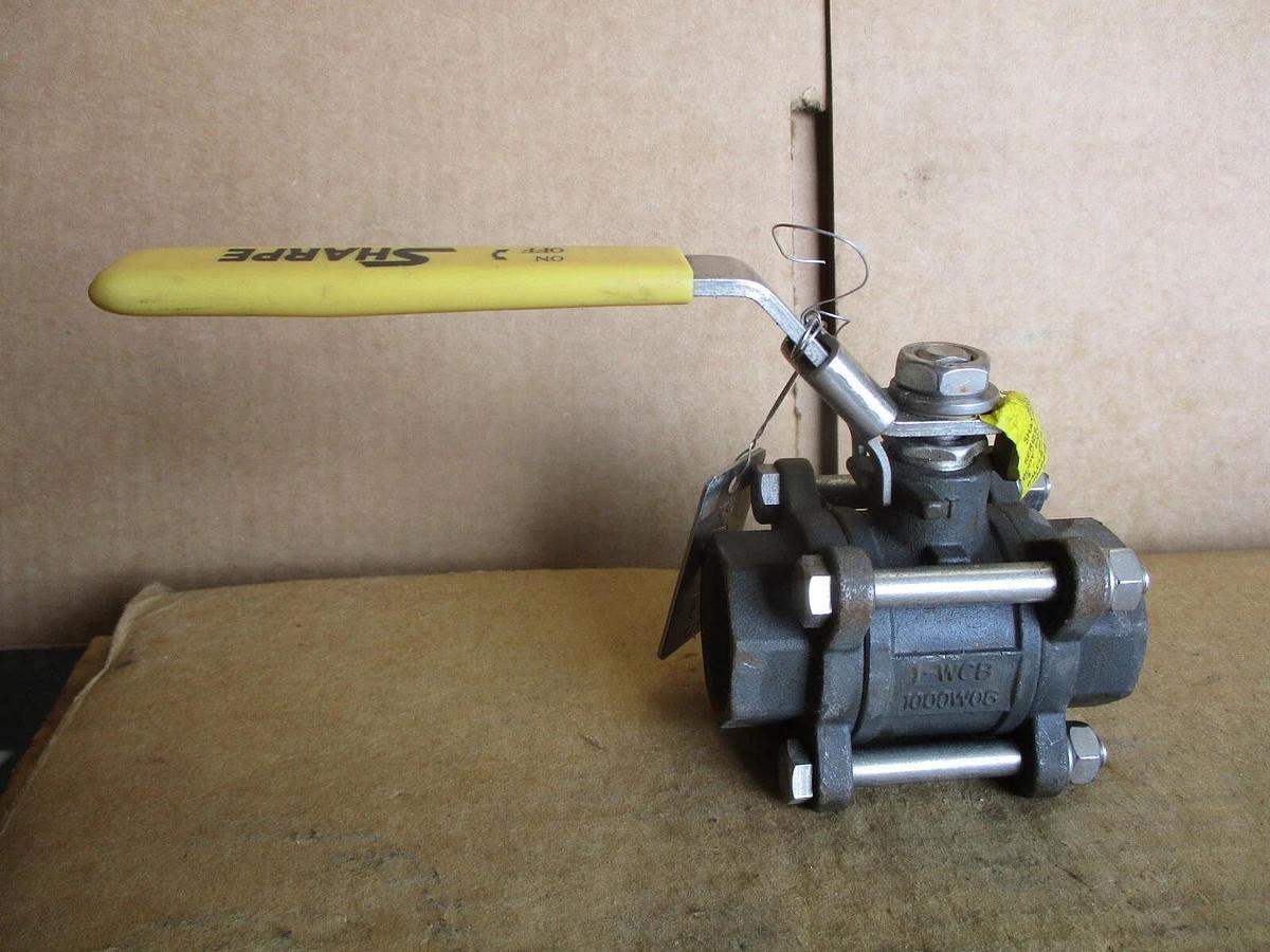 Used SHARPE 1" STEEL BALL VALVE 1000WOG, #416126J NEW