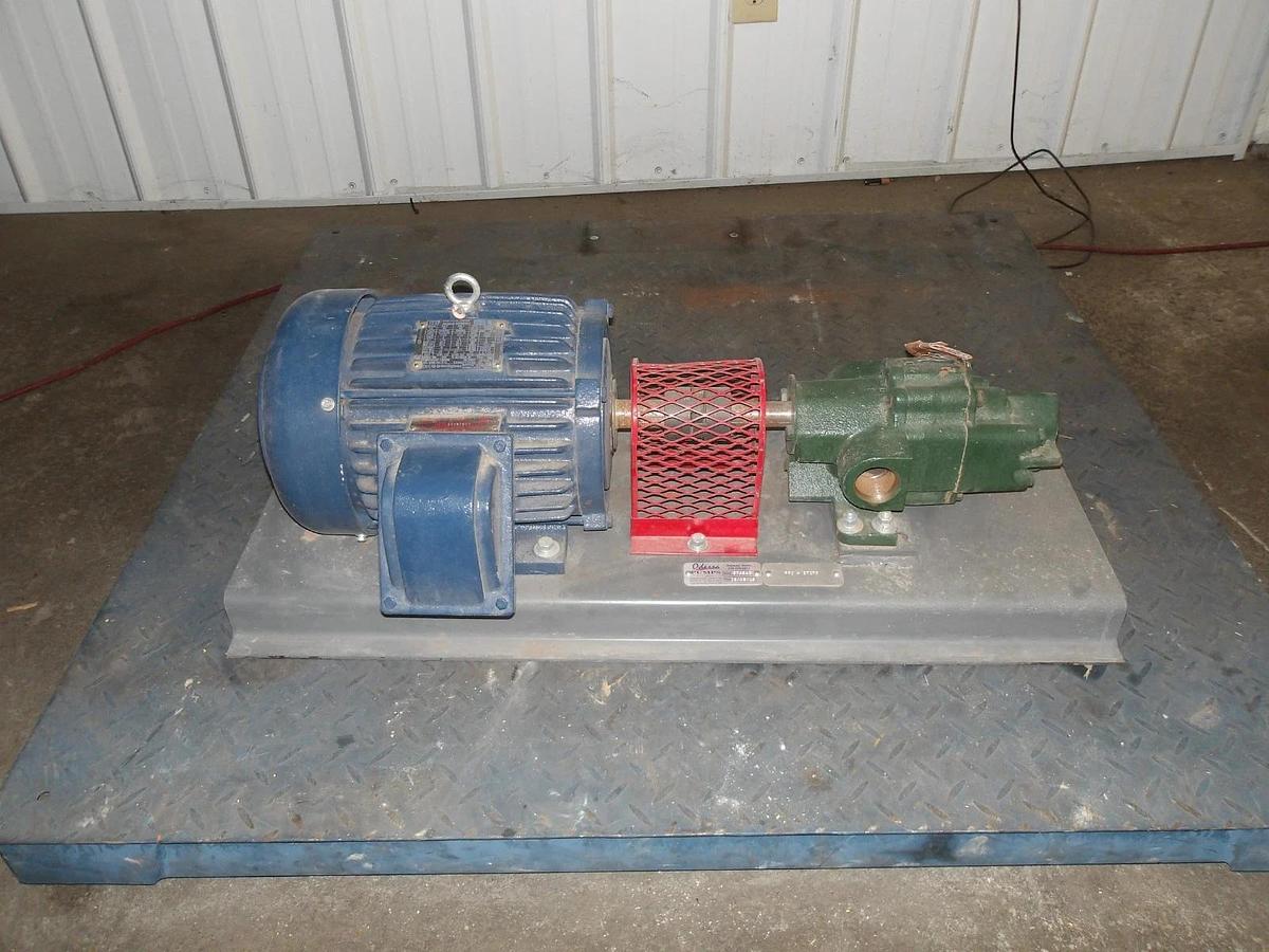 Used ROPER 1-1/2" PUMP W/ 5 HP MOTOR, 1-AM16, #11101125GJW NEW