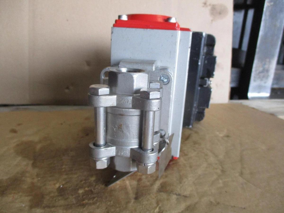 Used FLOW-TEK 1/2" STAINLESS CONTROL BALL VALVE W/ ACTUATOR, #68922J NEW