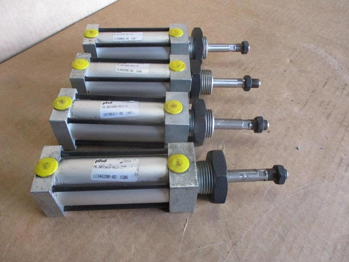 Used PHD ML301569-REV-A CYLINDER (LOT OF 4) #425907J NEW