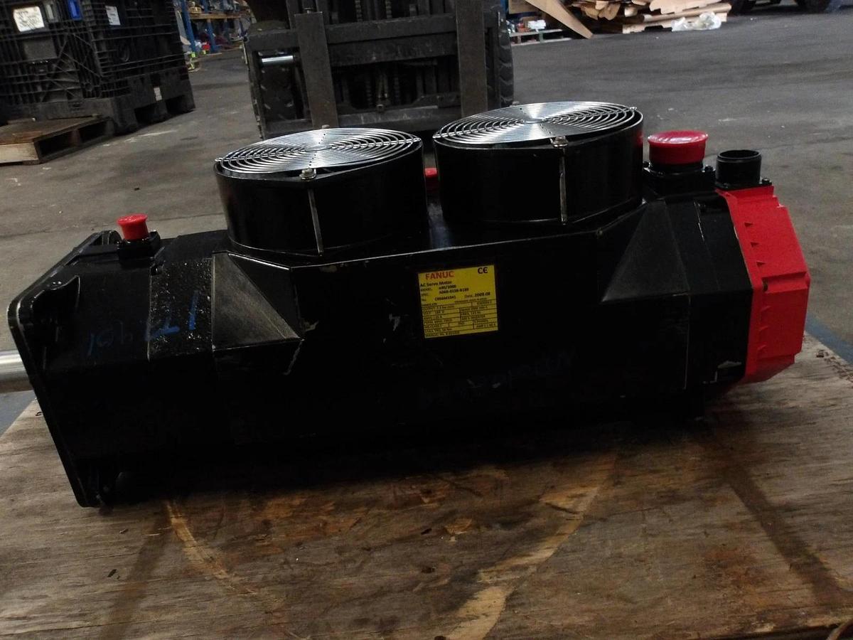 Used FANUC A06B-0158-B188 AC SERVO MOTOR, 2000 RPM, #6171040G REMANUFACTURED