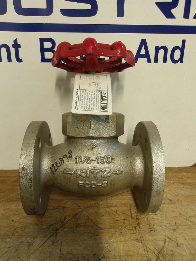 Used KITZ 1-1/2 150 DUCTILE GLOBE VALVE, #811136G NEW