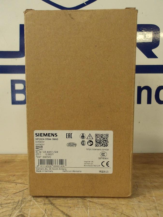 SIEMENS 12 AMP CONTACTOR 24/400 V, #77225G NIB