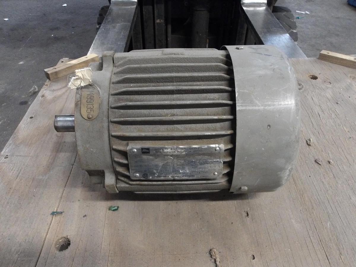 Used TOSHIBA 1 HP MOTOR, FR 143TC, 1735 RPM, 230-460 V, #7251030G USED