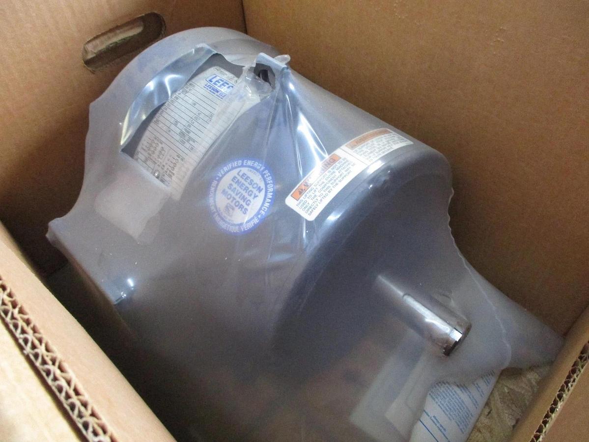 LEESON 3 HP MOTOR, FR 182T, 208-230/460 V, 1760 RPM, #69812J NIB