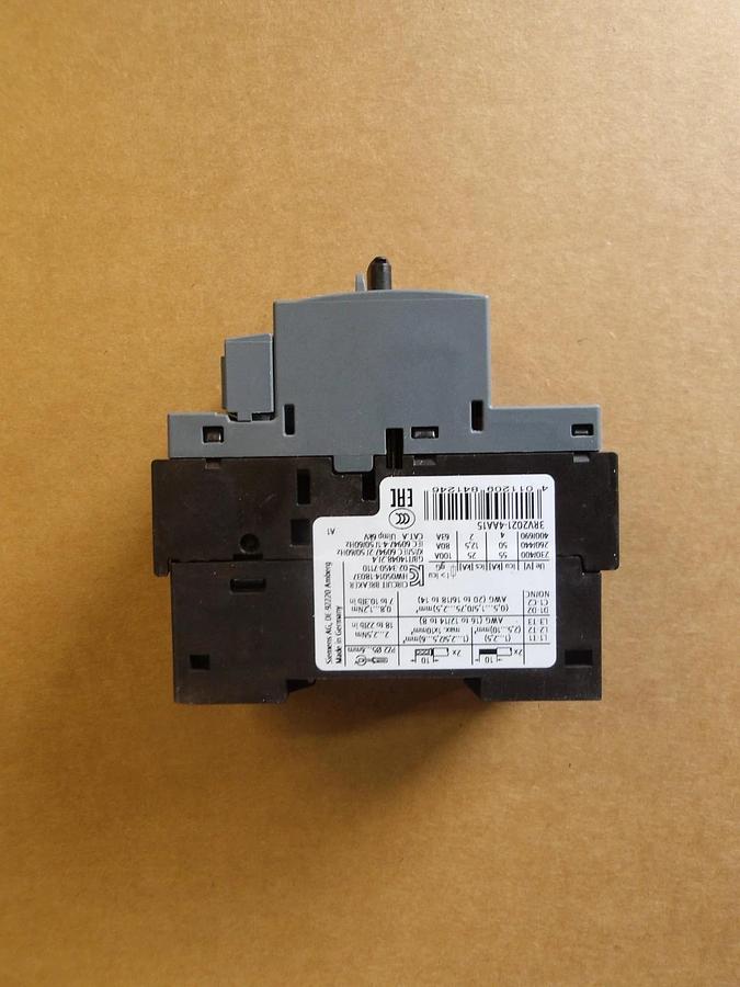 SIEMENS 3RV2021-4AA15 CIRCUIT BREAKER 10/16 AMP, #7131034G NIB