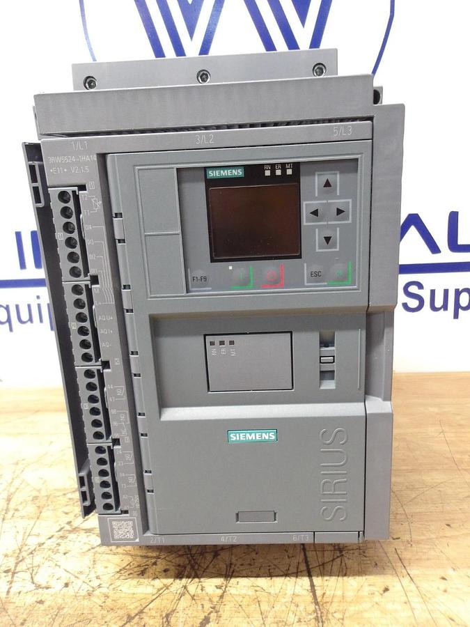 Used SIEMENS SIRIUS 3RW55 SOFT START, 10-30 HP, #1126150G NEW