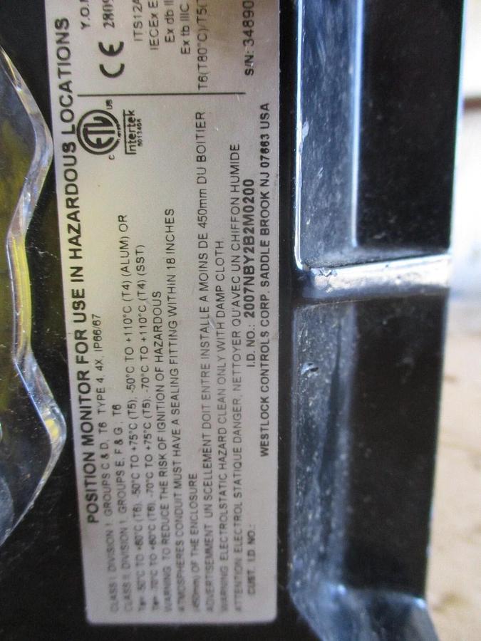 Used FLOW-TEK 1/2" STAINLESS CONTROL VALVE W/ ACTUATOR, #67150J NEW