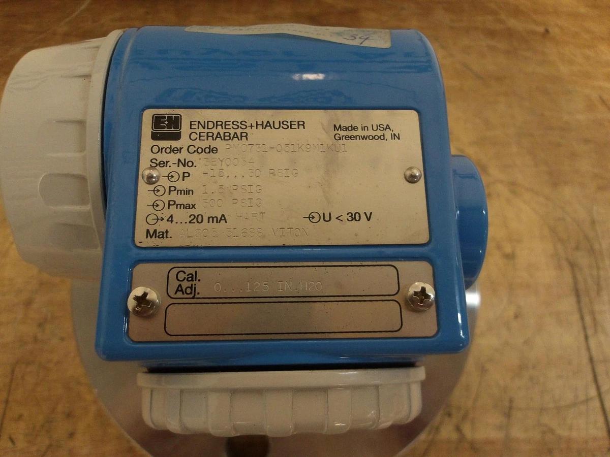 ENDRESS HAUSER CERABAR LEVEL TRANSMITTER PMC731, 2" FLANGED, #829942G NIB