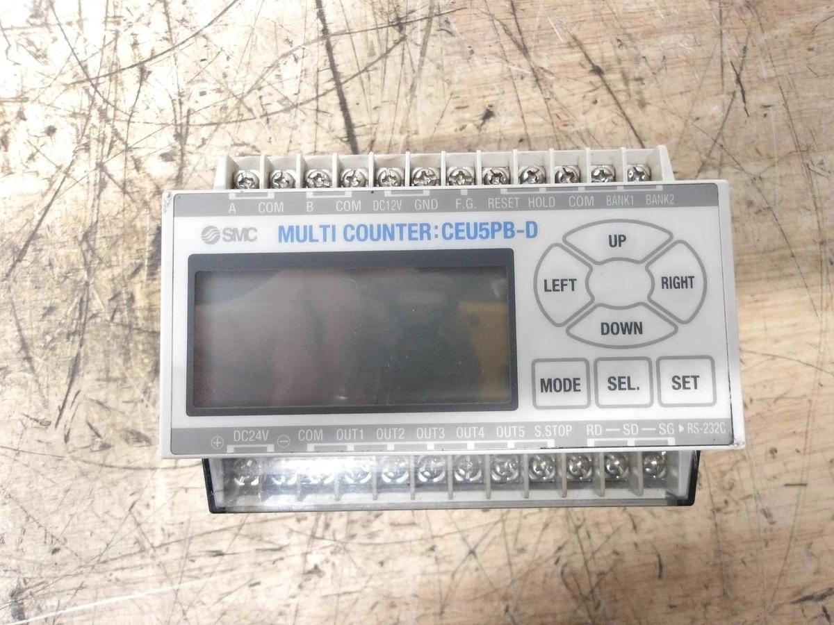 Used SMC CEU5PB-D MULTI COUNTER, 24 V, #130815G USED