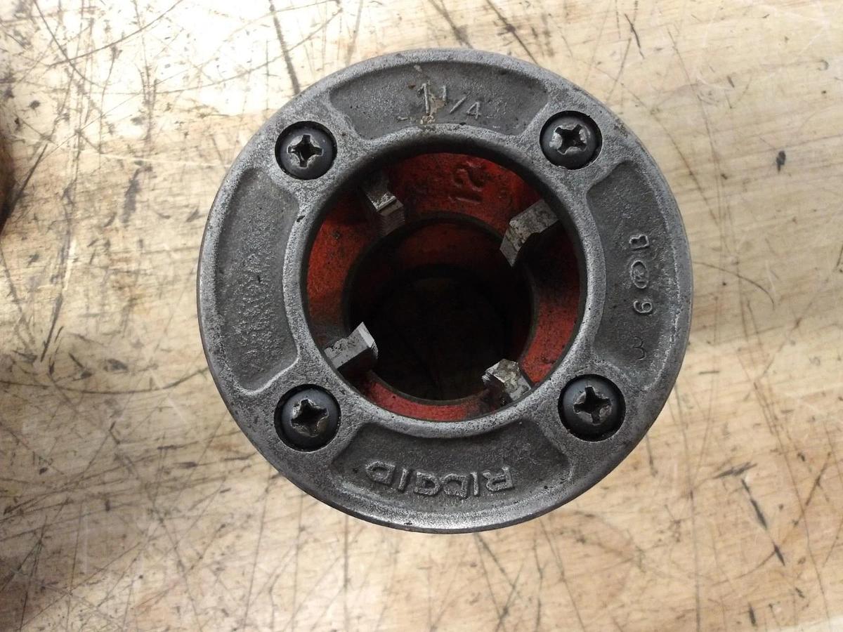 Used RIDGID PIPE DIES 1-3/4", 3", 1", 1", 1-1/4" (ASSORTED LOT OF 5) #311245G USED