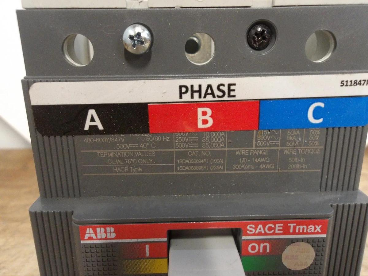 ABB SACE T3S225 60 AMP SWITCH, #641210G NIB