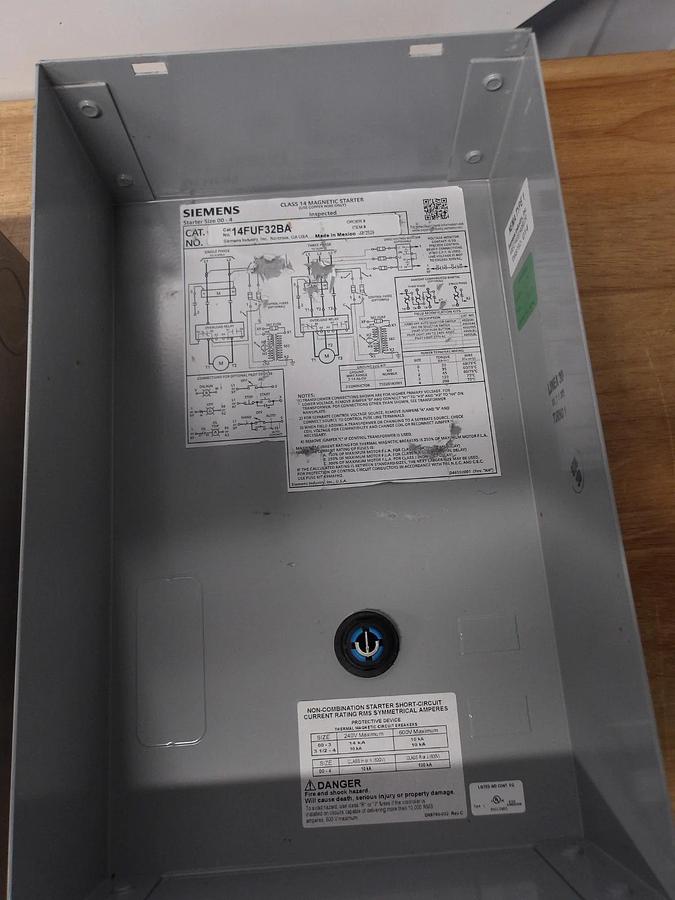 Used SIEMENS SIZE 2 MOTOR STARTER 14FUF32A, #121845G USED