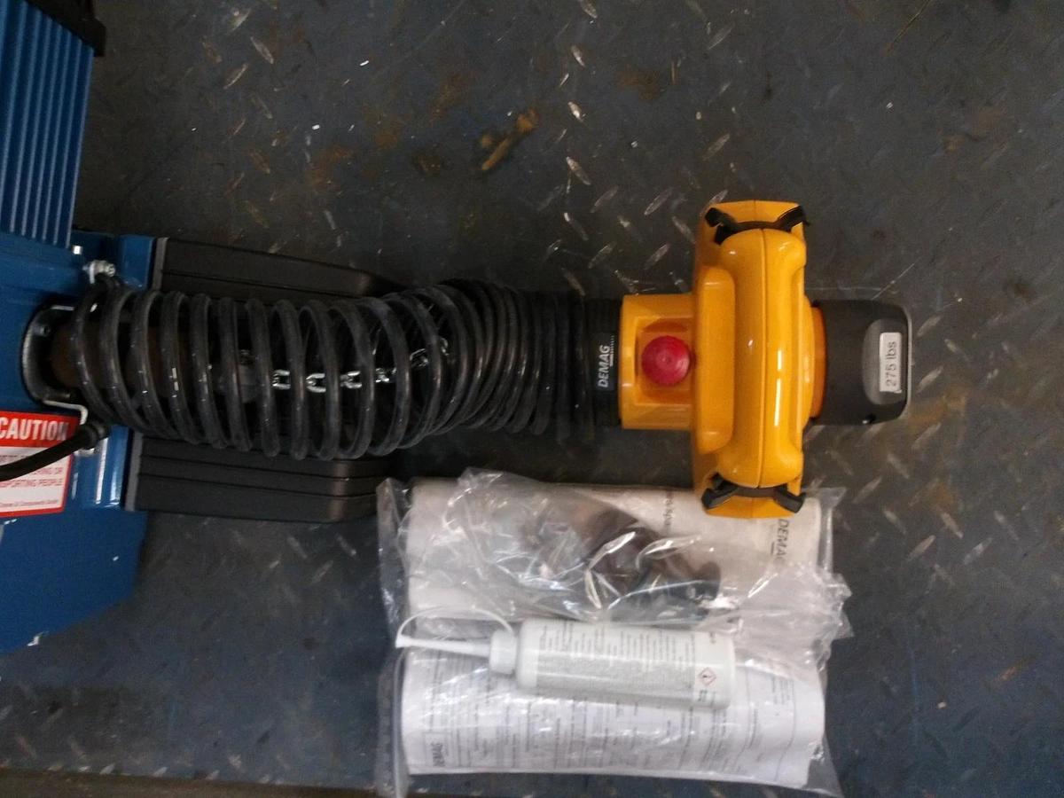 Used DEMAG DCM-PR02 CHAIN HOIST 275 LBS, 9 FT LIFT, #79935G NEW