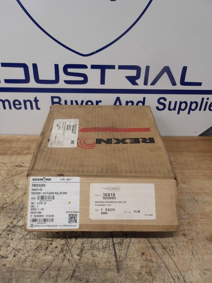 REXNORD FB22428H FLANGED MOUNTED BEARING 1-3/4" BORE, #729242G NIB