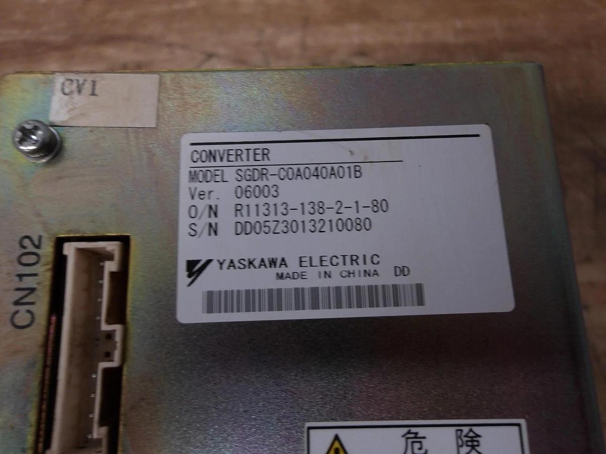 Used YASKAWA SGDR-COA040A01B SERVO PACK CONVERTER, #1161013G USED