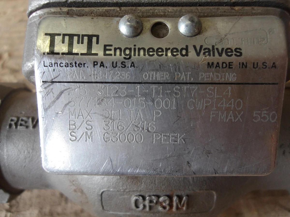 Used ITT 3/4" S/S BALL VALVE, #812232G NEW