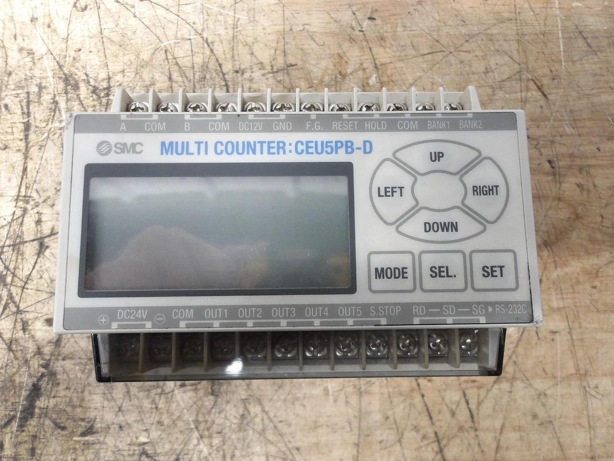 Used SMC CEU5PB-D MULTI COUNTER, 24 V, #130815G USED