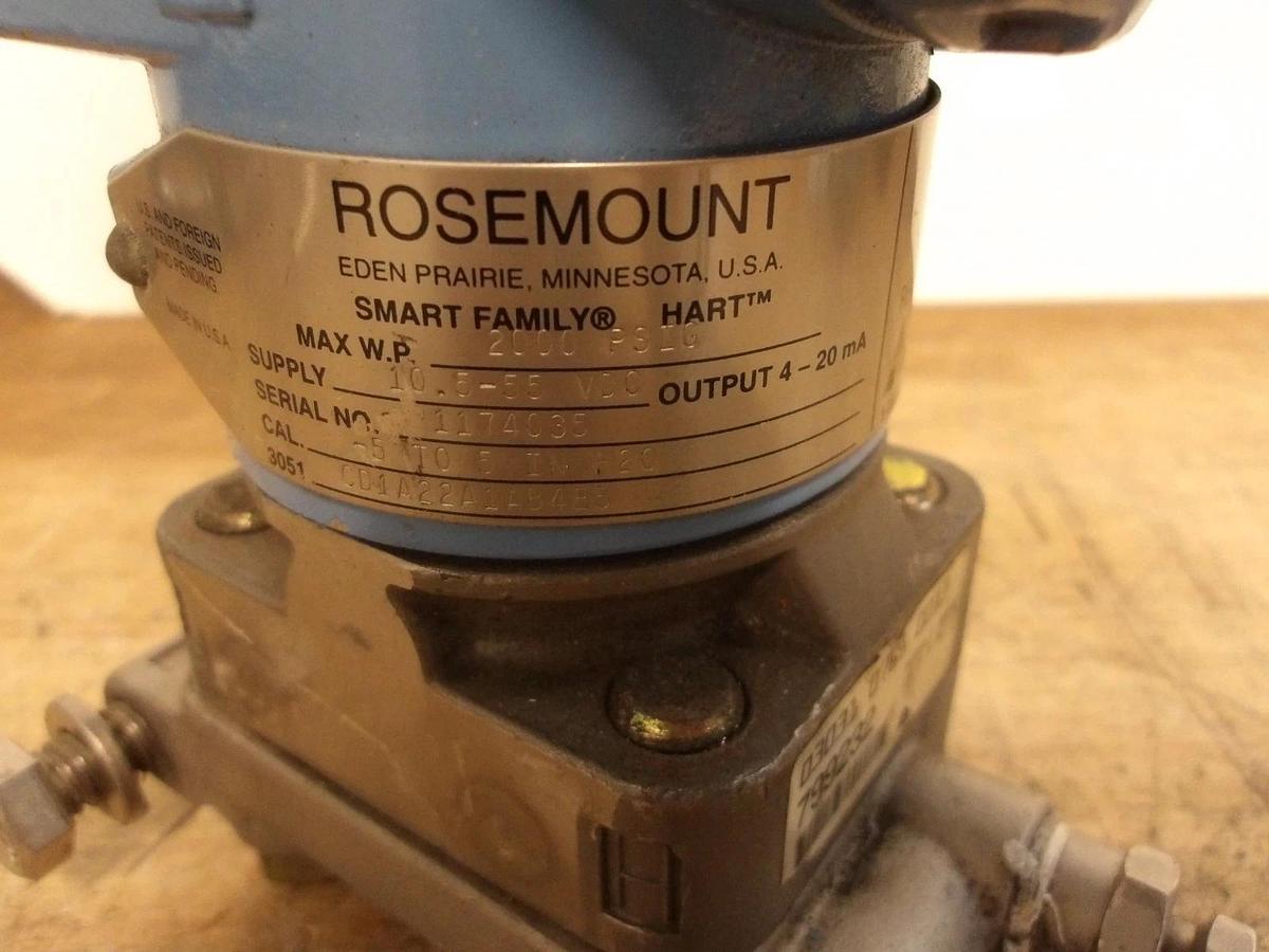 Used ROSEMOUNT 3051 PRESSURE TRANSMITTER, #829904G USED