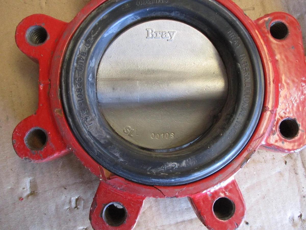Used BRAY 4" BUTTERFLY VALVE, #67145J USED