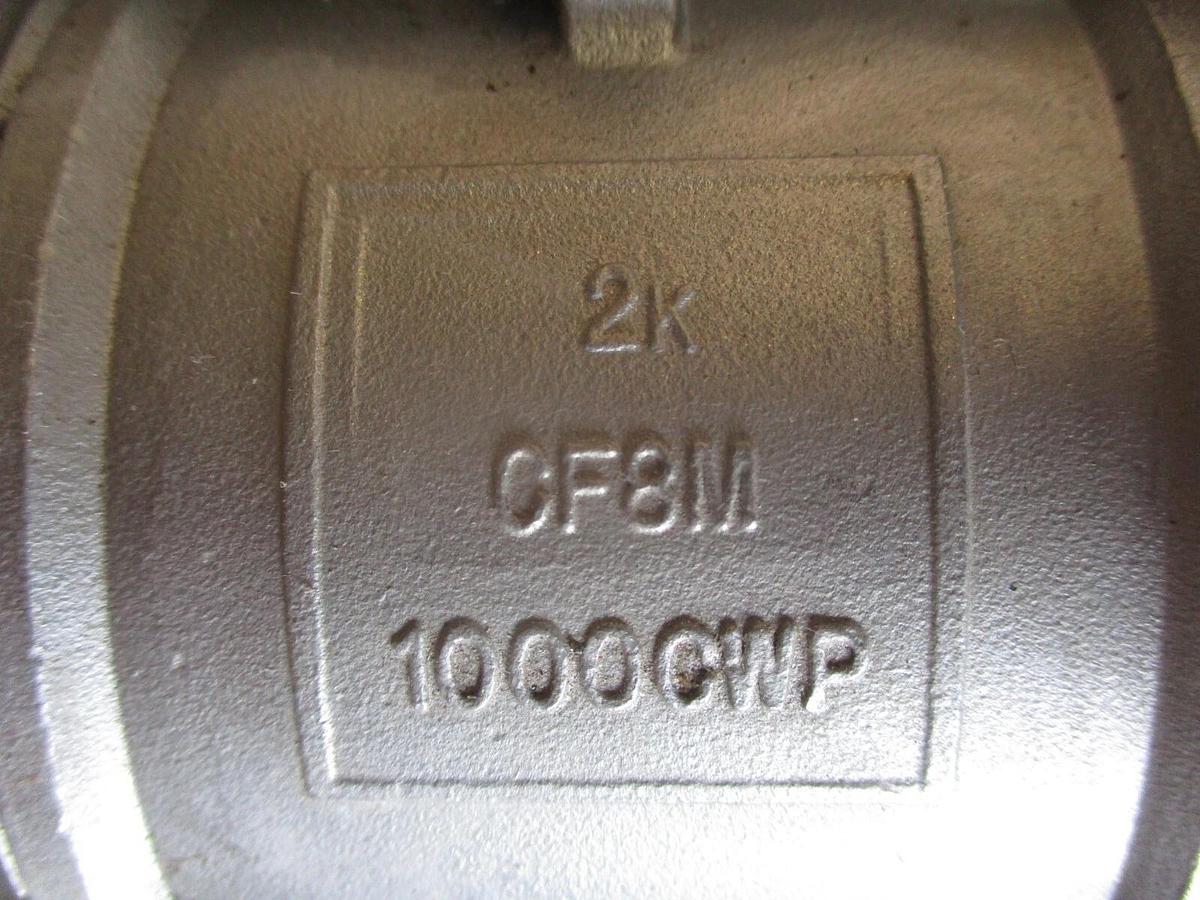 Used FNW 2" STAINLESS PNEUMATIC BALL VALVE, #612916J NEW