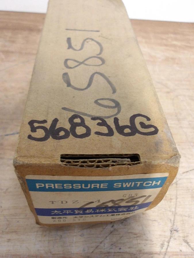 TAIHEI BOEKI TDZ-4 PRESSURE SWITCH, #56836G NIB