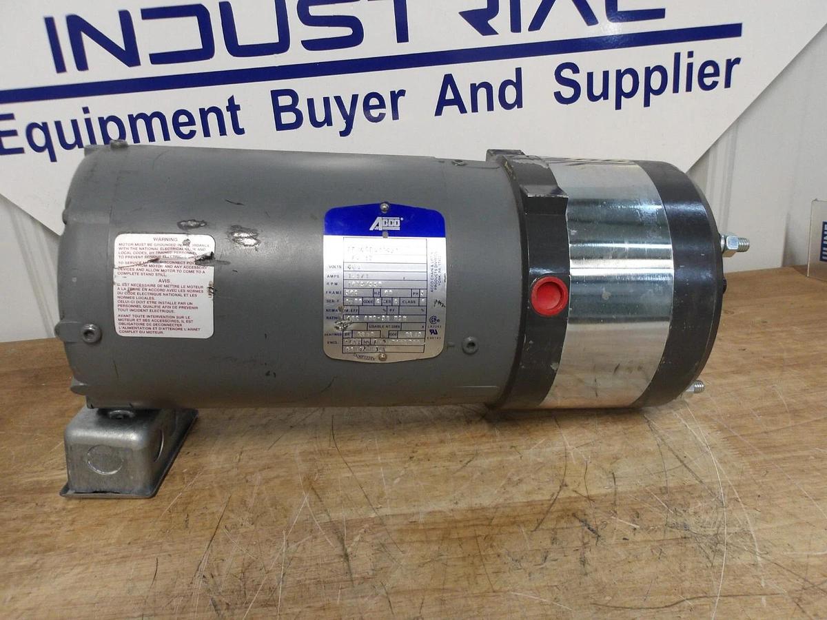 Used ACCO 0.5/0.17 HP HOIST MOTOR W/ BRAKE, FR 56C, 460 V, 1675/550 RPM, #64925G USED