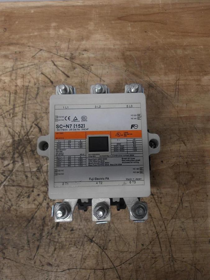 Used FUJI SC-N7 MACHINE CONTACTOR 3NC4F, #123914G USED