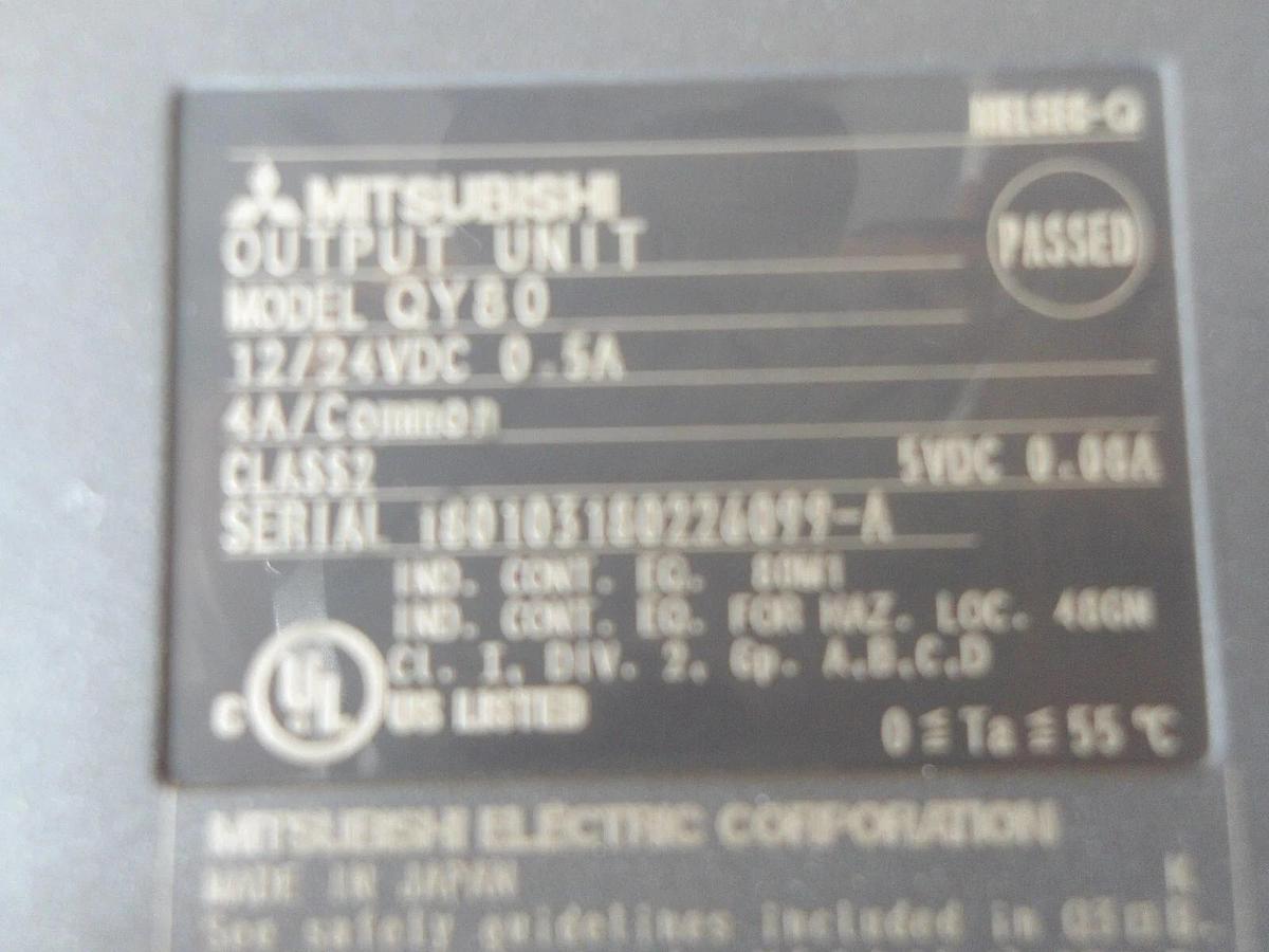 Used MITSUBISHI QY80 OUTPUT UNIT (LOT OF 4) #11121115G USED