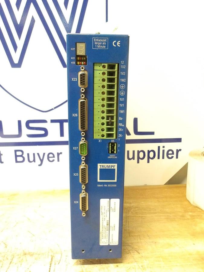 Used TRUMPF BUM60-04/08-54-B-004-VC-AO-00-1113-00 MOTOR CONTROLLER, #713213G PARTS