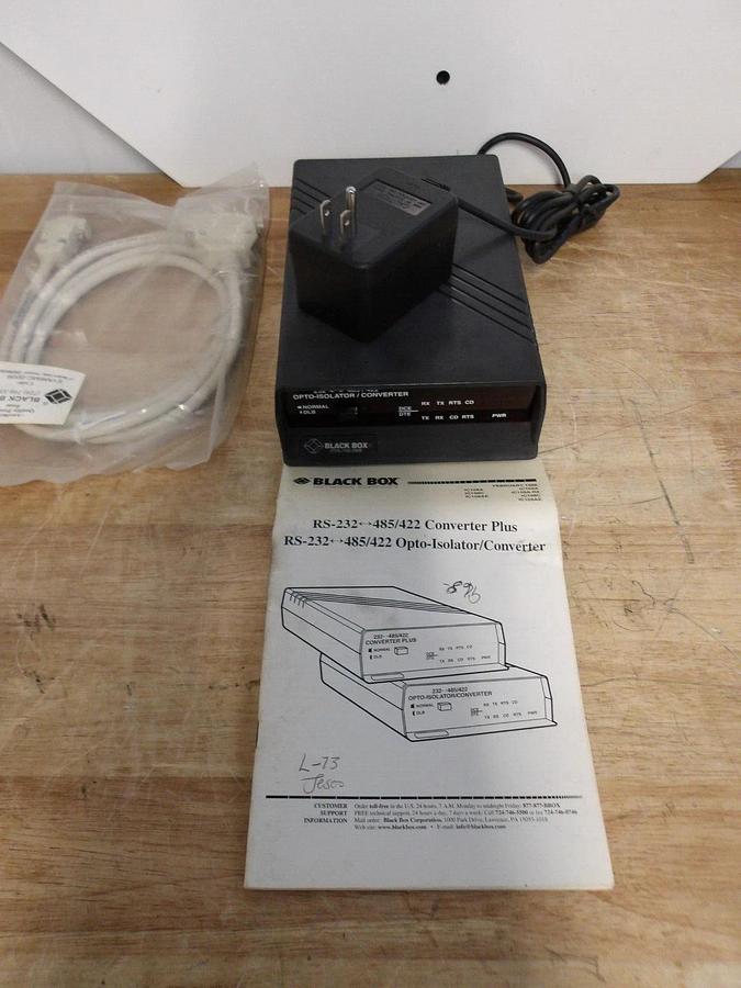 Used BLACK BOX 1C109A-R2 OPTO-ISOLATOR CONVERTER, #3251051G NEW