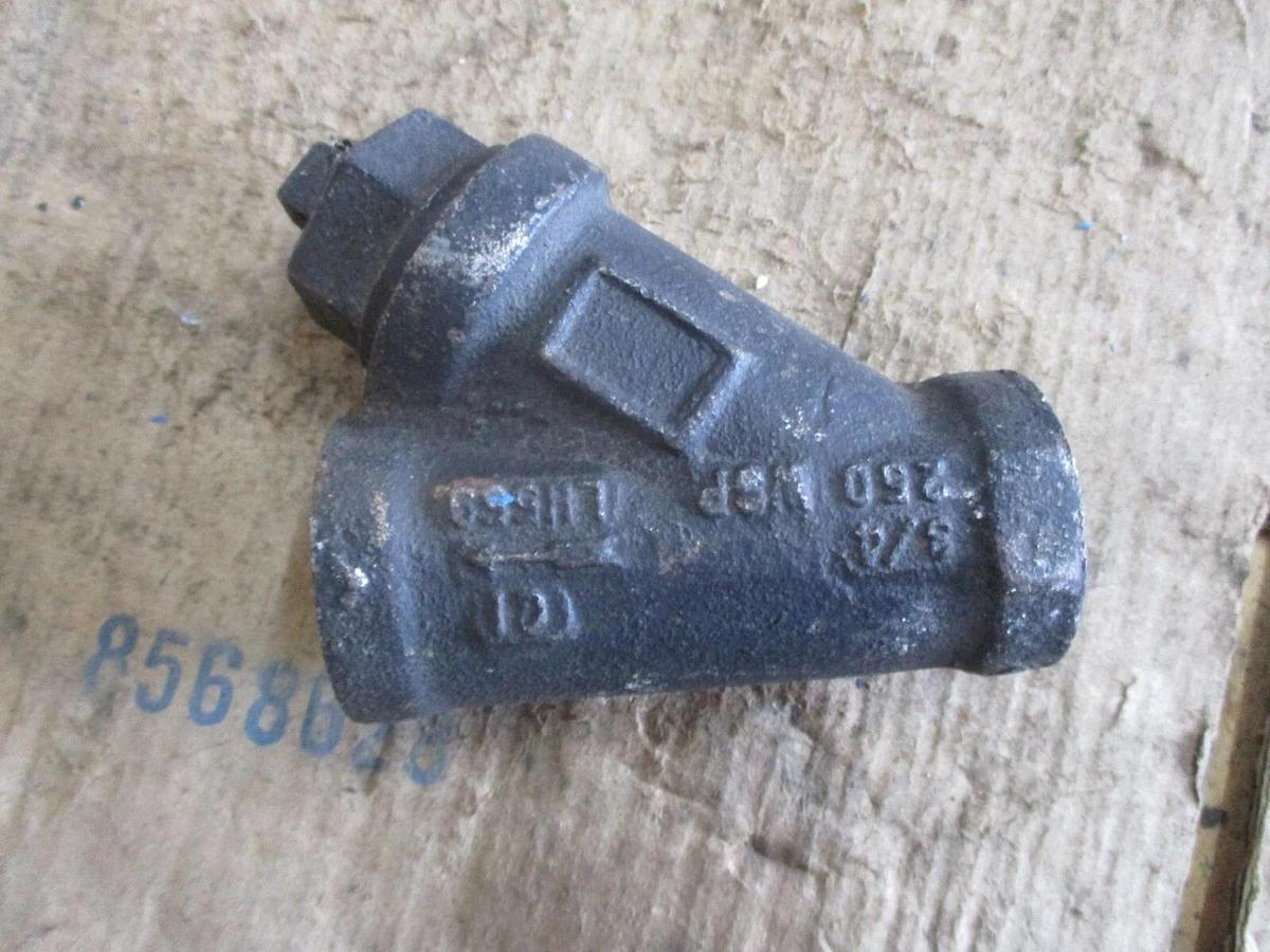 Used 3/4" IRON Y-STRAINER VALVE, #78135J NEW