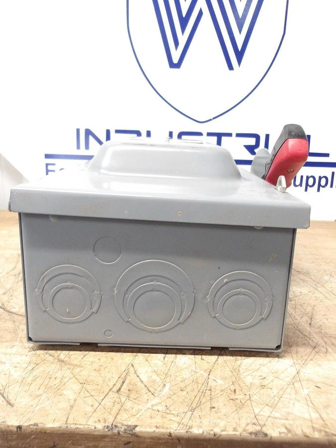 Used SQUARE D 60 A SAFETY SWITCH H362NRB, 600 V, #35154G NEW