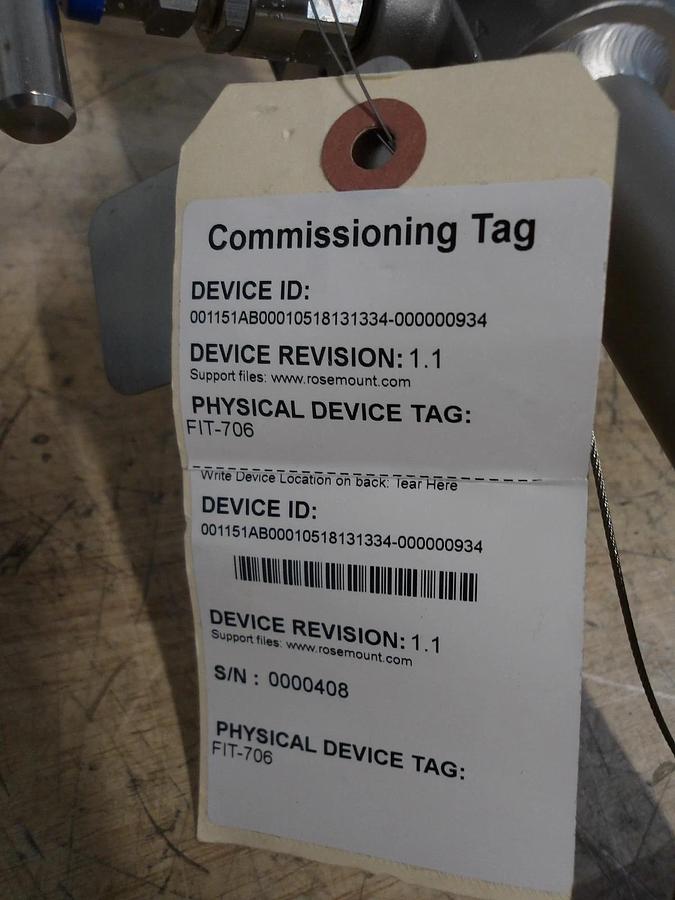ROSEMOUNT 3051 FLOW METER 3" S/S, #92220G NIB