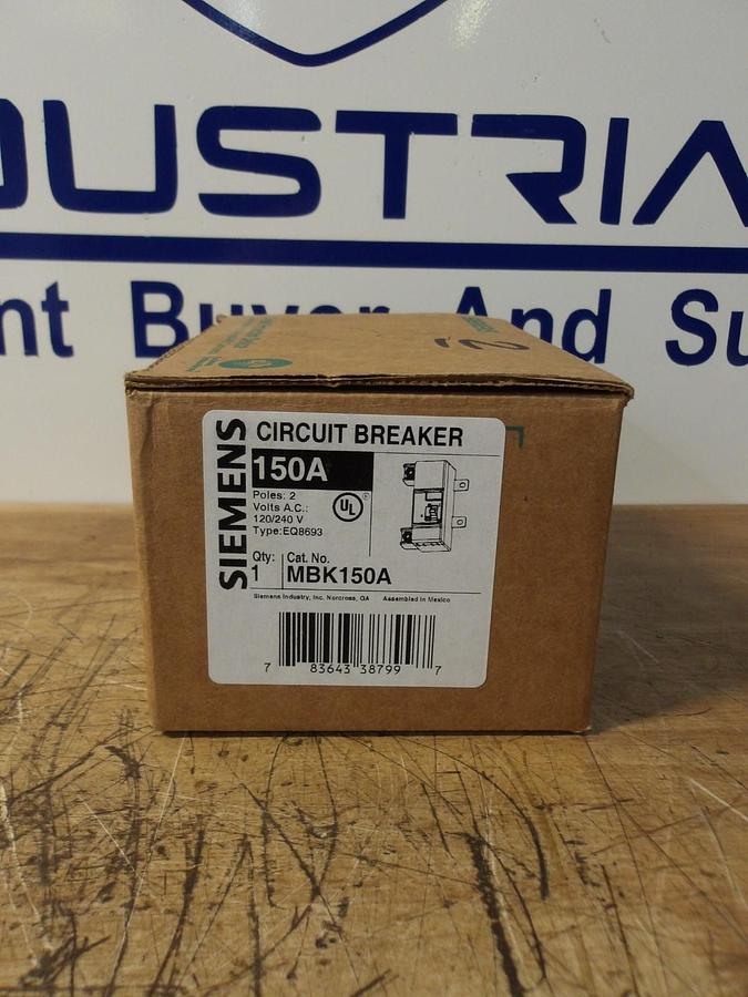 SIEMENS 150 AMP BREAKER MBK150A, #123941G NIB