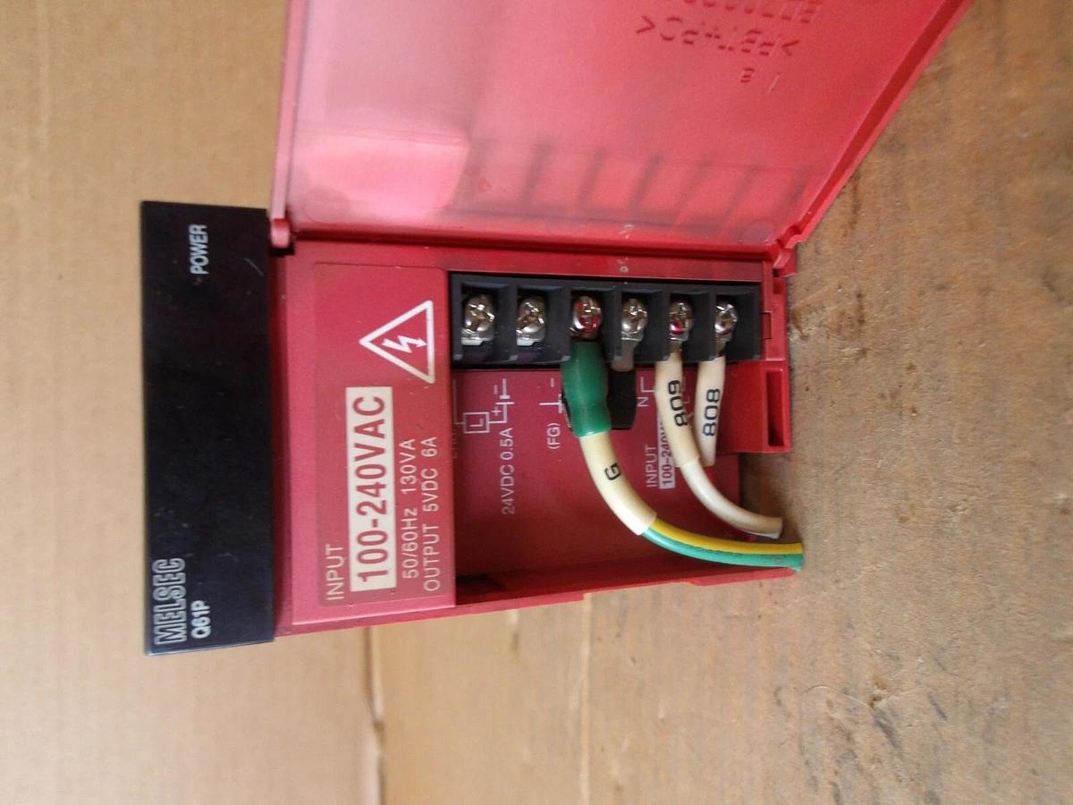 Used MITSUBISHI MELSEC Q61P POWER SUPPLY 100-240 VAC, #1112825G USED