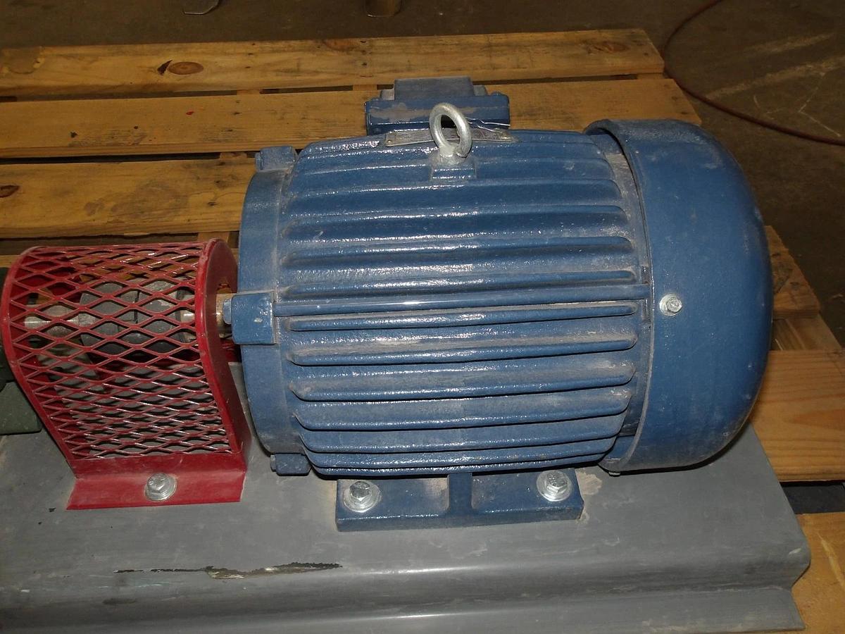 Used ROPER 1-1/2" PUMP W/ 5 HP MOTOR, #11111030GJW NEW
